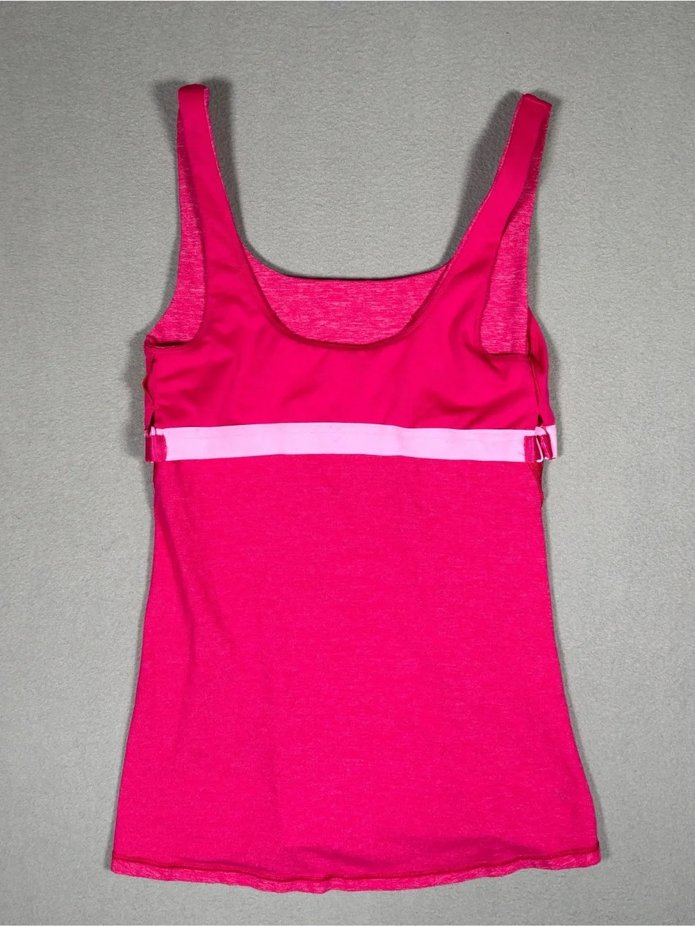 Lululemon Amala Tank Adjustable Built In Bra Women’s Size 6 Heathered Pink Yoga